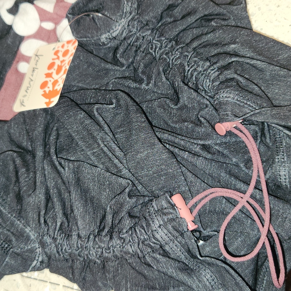 FP Movement Tempo Sport Mode M Black Tank Top Buti Logo Clove Stripe Free People - Picture 13 of 14